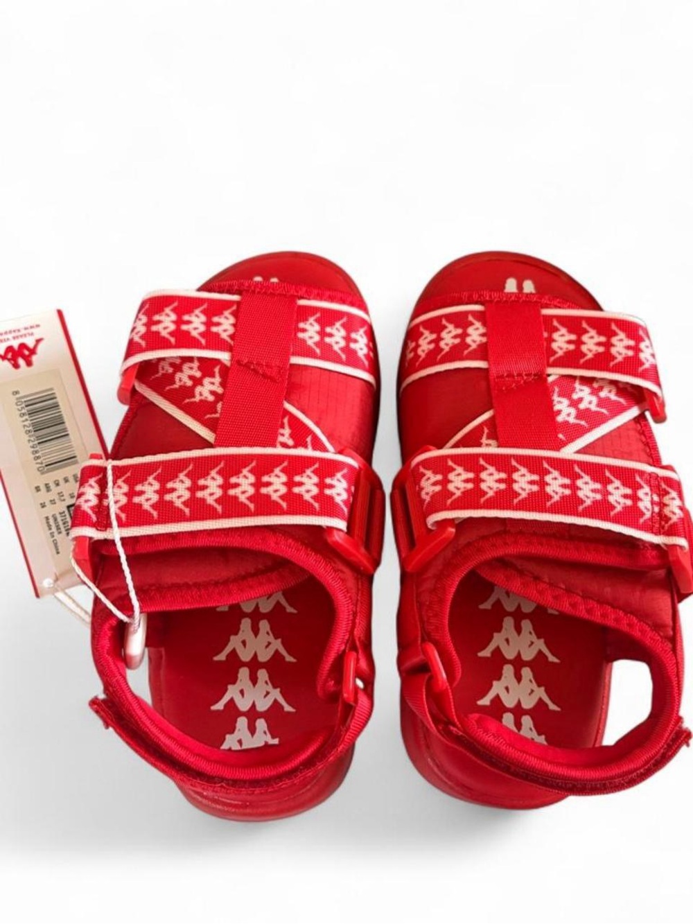 Kappa Kids Red Logo Strap Sport Sandals